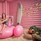 Summer Party Decoration Hawaii Pom Pom Ball Garland Tropical Flamingo Pineapple Party Banner Set Aloha Banner for Birthday Wedding Photo Backdrop Hawaiian Party